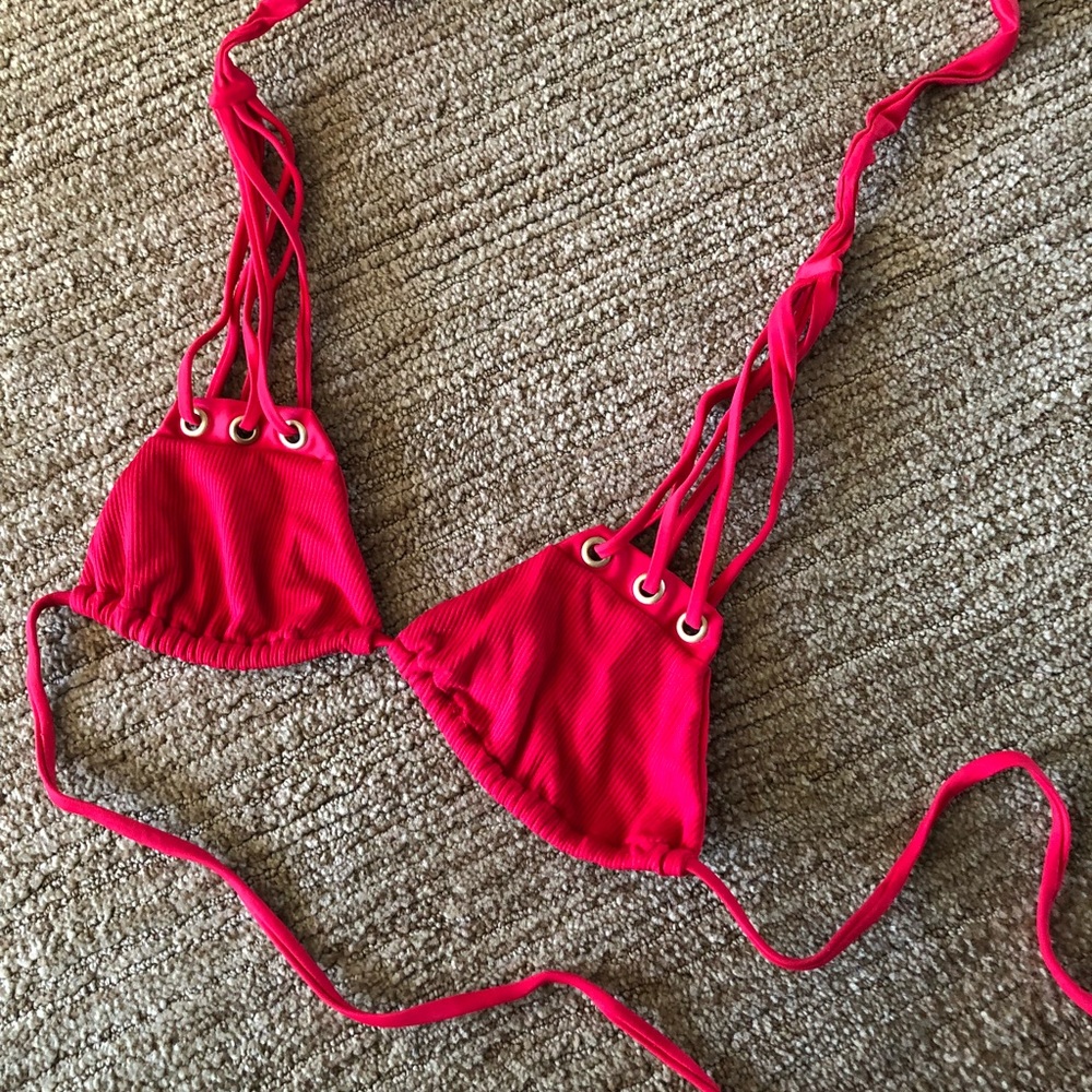 New Beach bunny bikini top Dark red size S